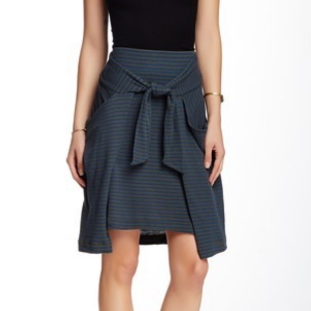 Free People All Tied Up Striped Skirt NWT